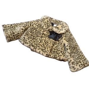 Gymboree Cheetah Faux Fur Jacket Cape 3T, like new